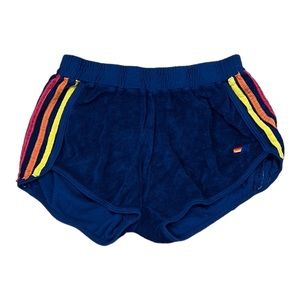 Aviator Nation Shorts Navy Blue 4 Stripe
